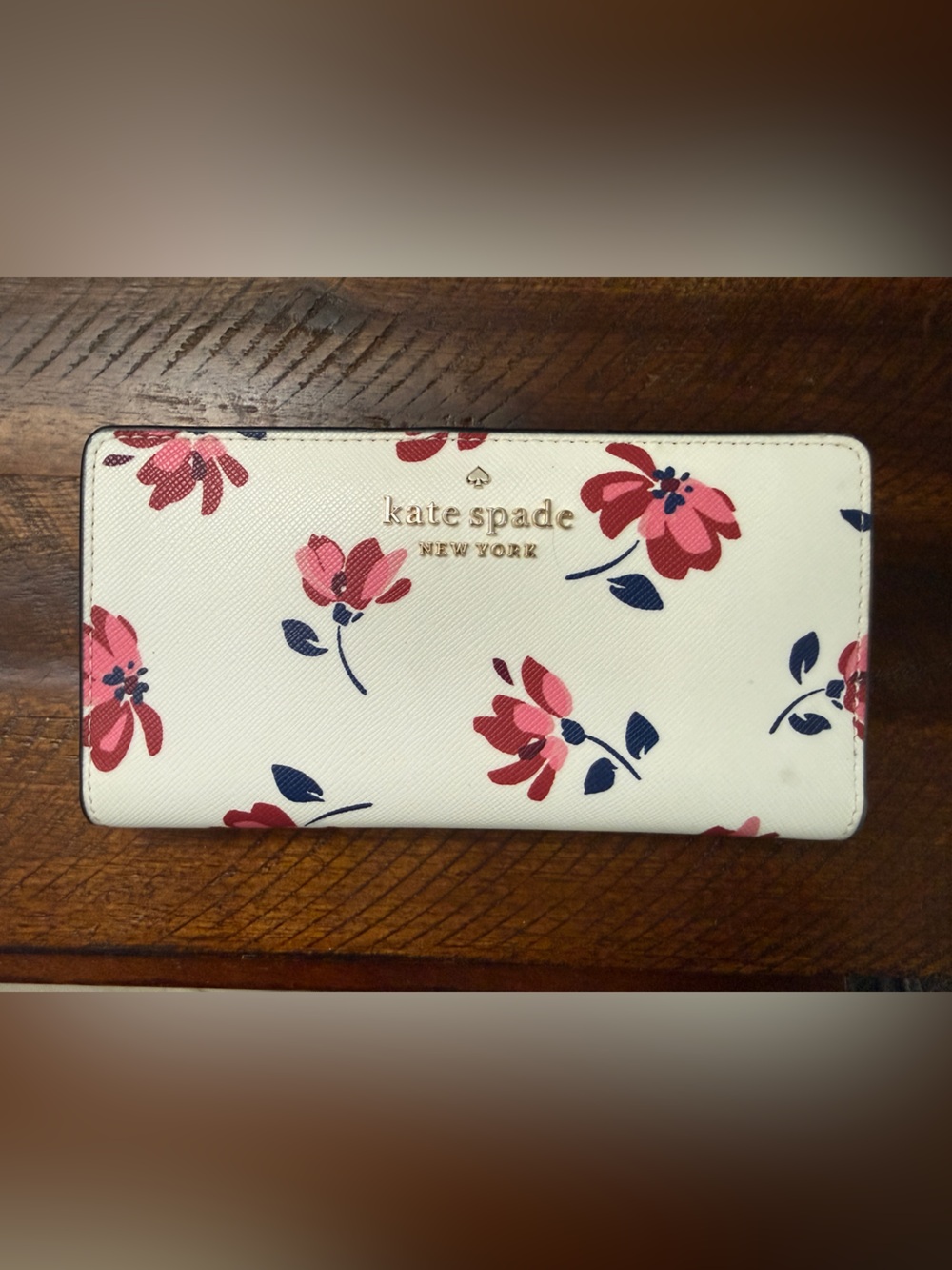 kate spade floral bifold wallet